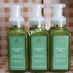 3X Bath Body Works EUCALYPTUS MINT 8.75 FL OZ Foaming Hand Soap Bundle